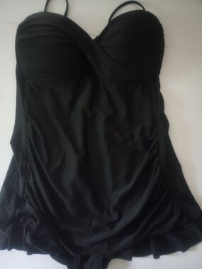Kenneth Cole Black One-Piece Swimdress